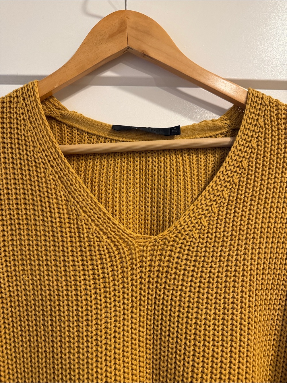 Jenni Kayne V-Neck Oversized Knit Sweater - Mustard - Picture 2 of 11